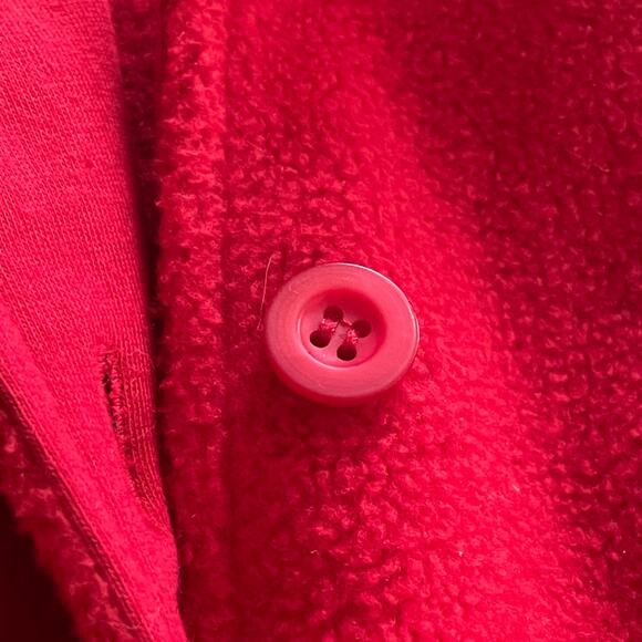 ANN TAYLOR VTG Womens Size Large Holiday Red Front Button Up Pockets Boxy Jacket - Picture 3 of 7